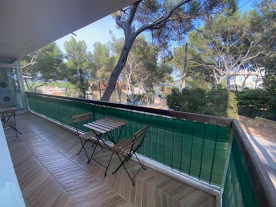 T2 Avec Clim Et Terrasse Vue Mer, Les Sablettes La Seyne-sur-Mer Bagian luar foto